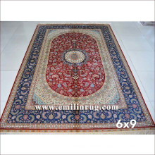 Beautiful Red Silk Persian Carpet Designs for Sale